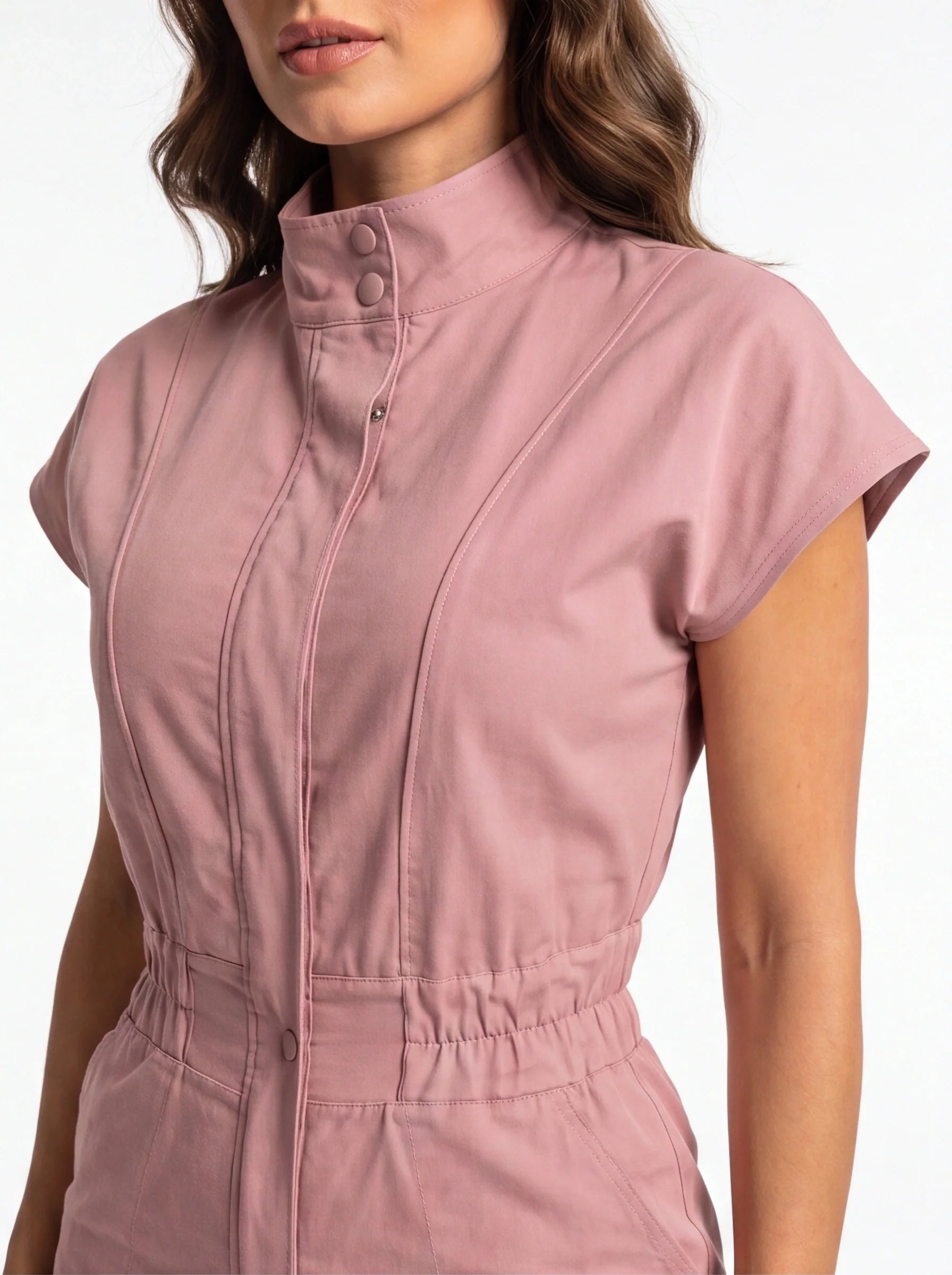 Elegant Soft Women's Jumpsuit with Pockets and Adjustable Straps