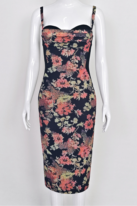 Tate Bodycon Wrap Dress - Classic Black