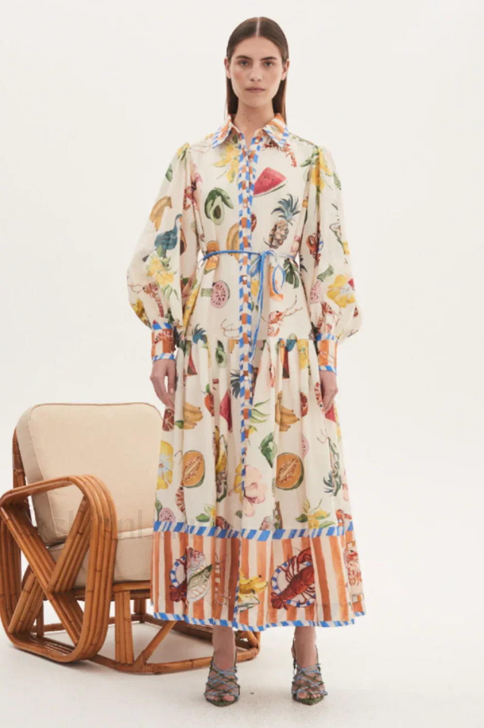 Theo Elegant Shirtdress S / Multi Color