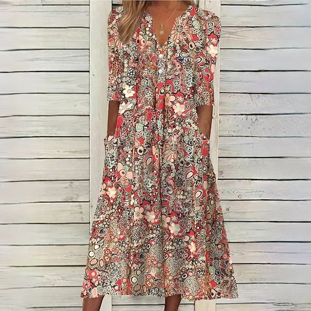 London Effortless Flower Dress Elevated Occasion Wear