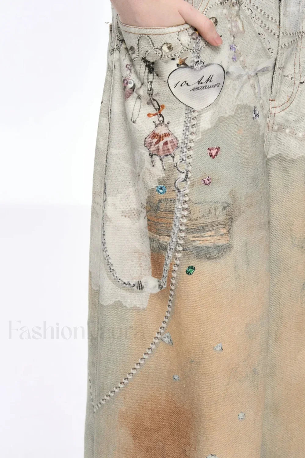 Tie Dye Baggy Wide Leg Denim Jeans