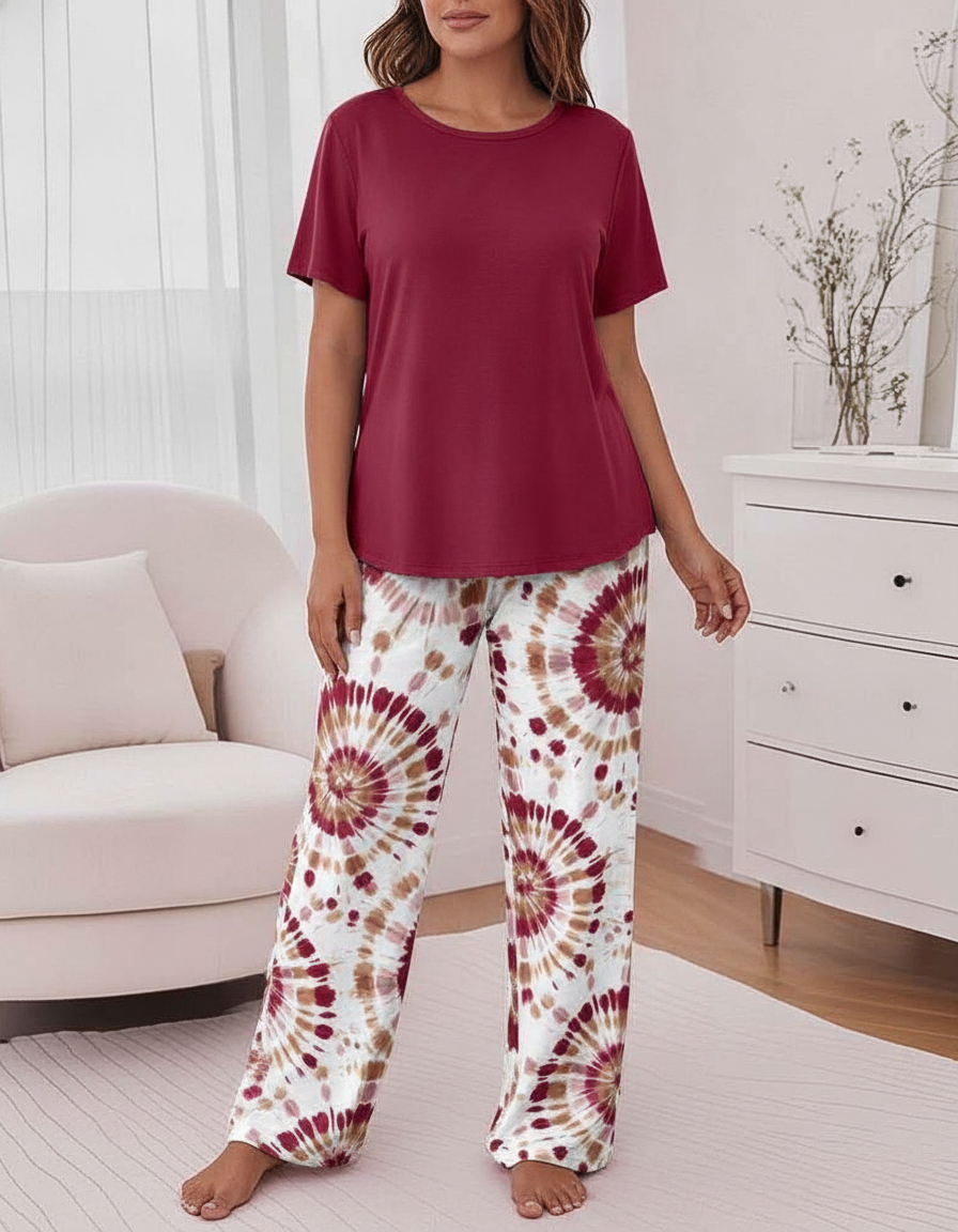 Tie Dye Pajama Set Faith Print