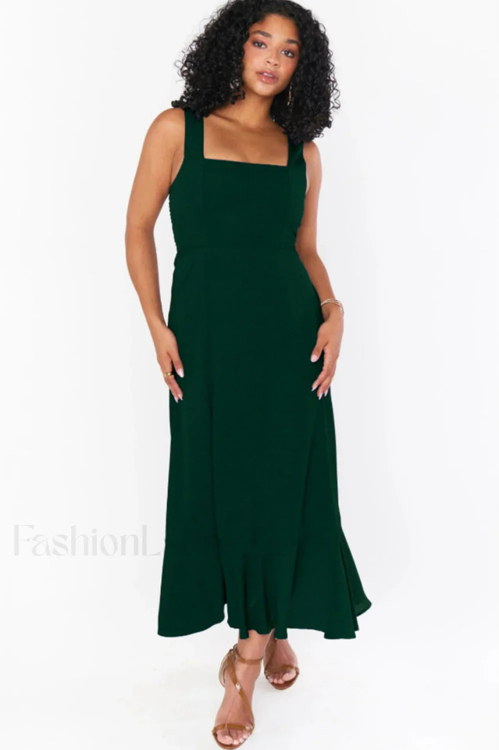 Tie Shoulder Stylish Boho Midi Dress