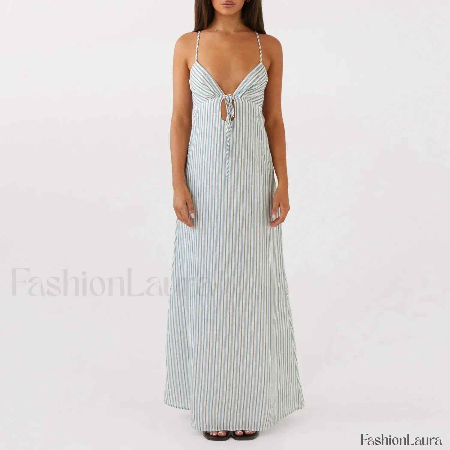 Tie-up Spaghetti Cutout Maxi Dress