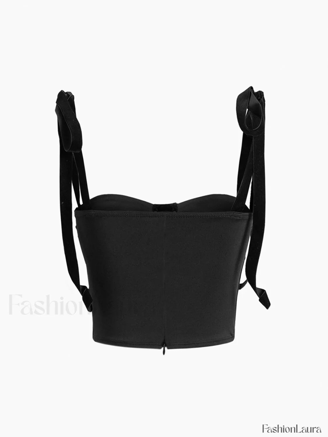 Tied Mesh Graceful Corset Crop Top