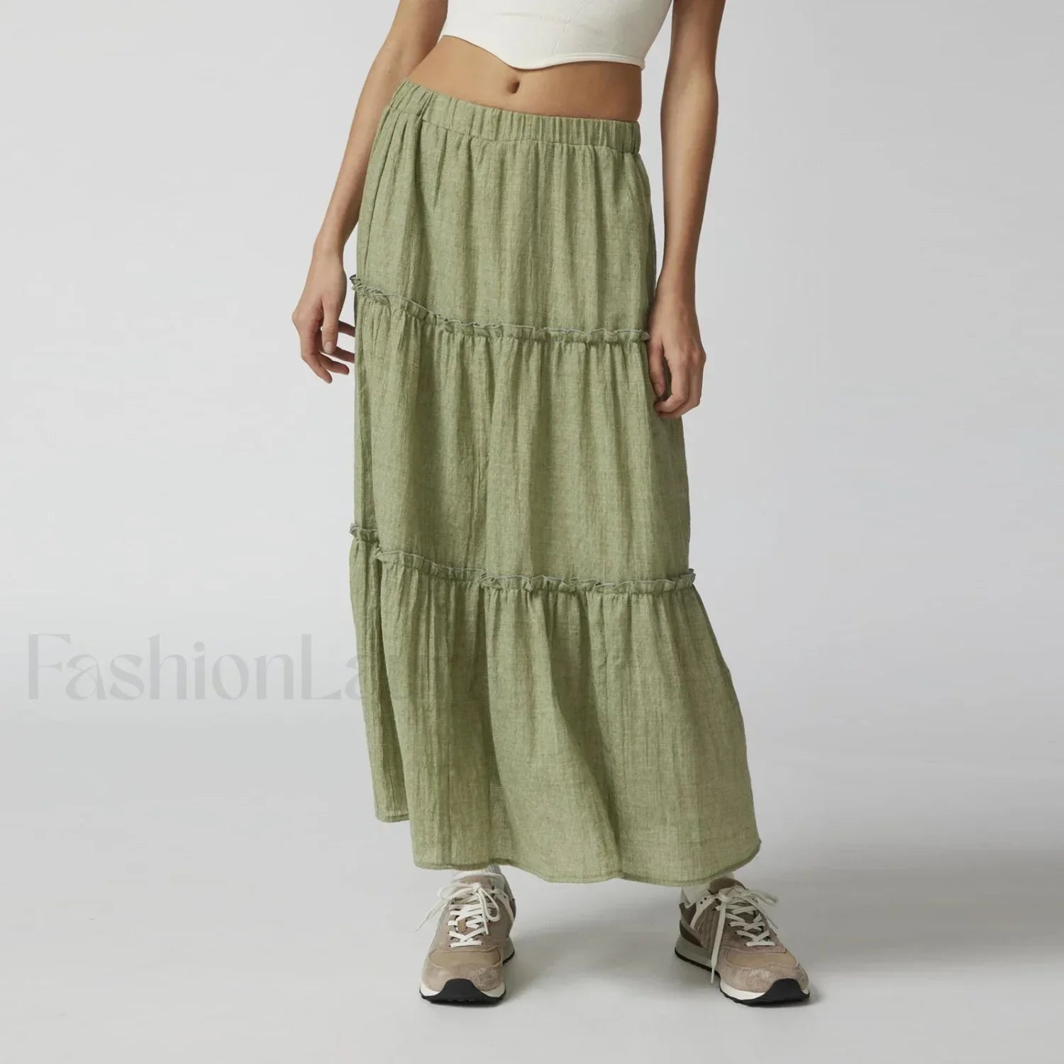 Tiered Flowy Maxi Beach Skirt