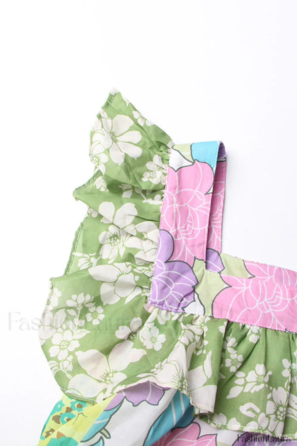 Tiered Patchwork Stylish Midi Dress