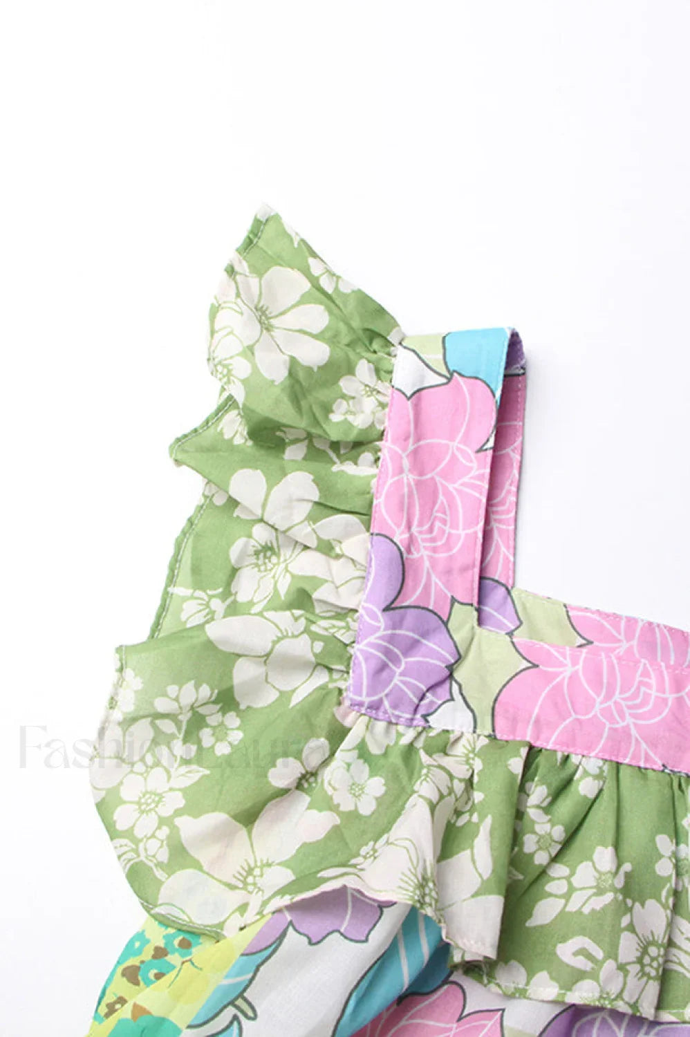 Tiered Patchwork Stylish Midi Dress