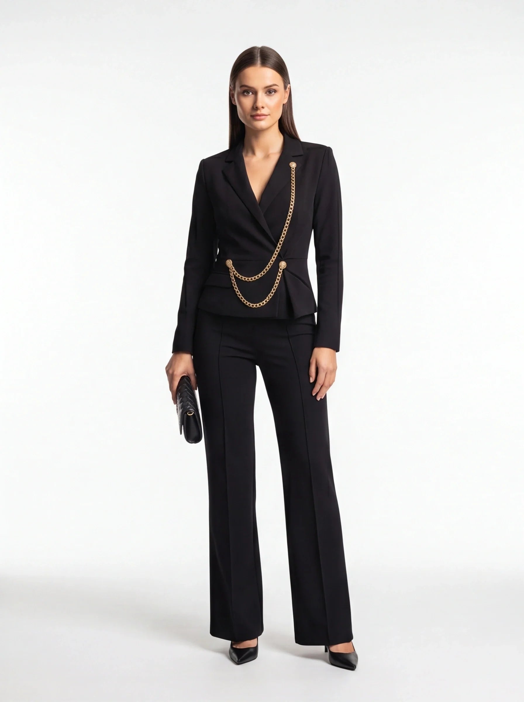 Elegant White Jumpsuit for Women with Pockets and Adjustable Straps - Jamota