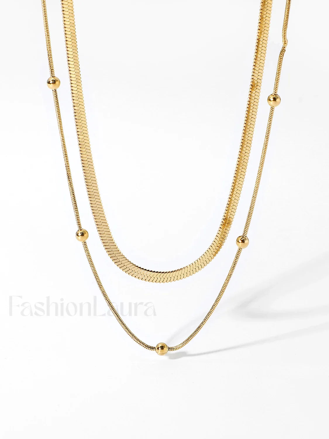 Tranquility Double Graceful Layers Necklace