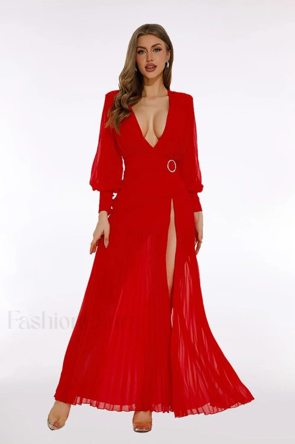 True Destiny Stylish Red Maxi Dress
