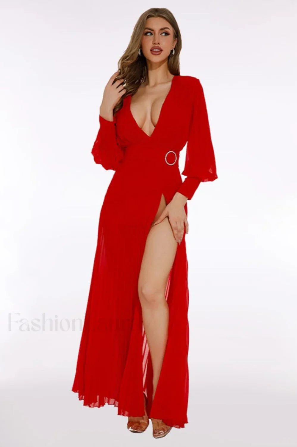 True Destiny Stylish Red Maxi Dress