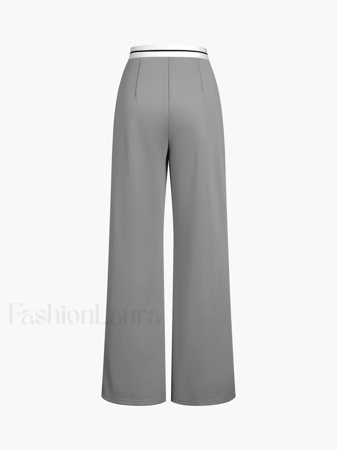 Tube Top Two Piece Contrast Waistband Pants Set