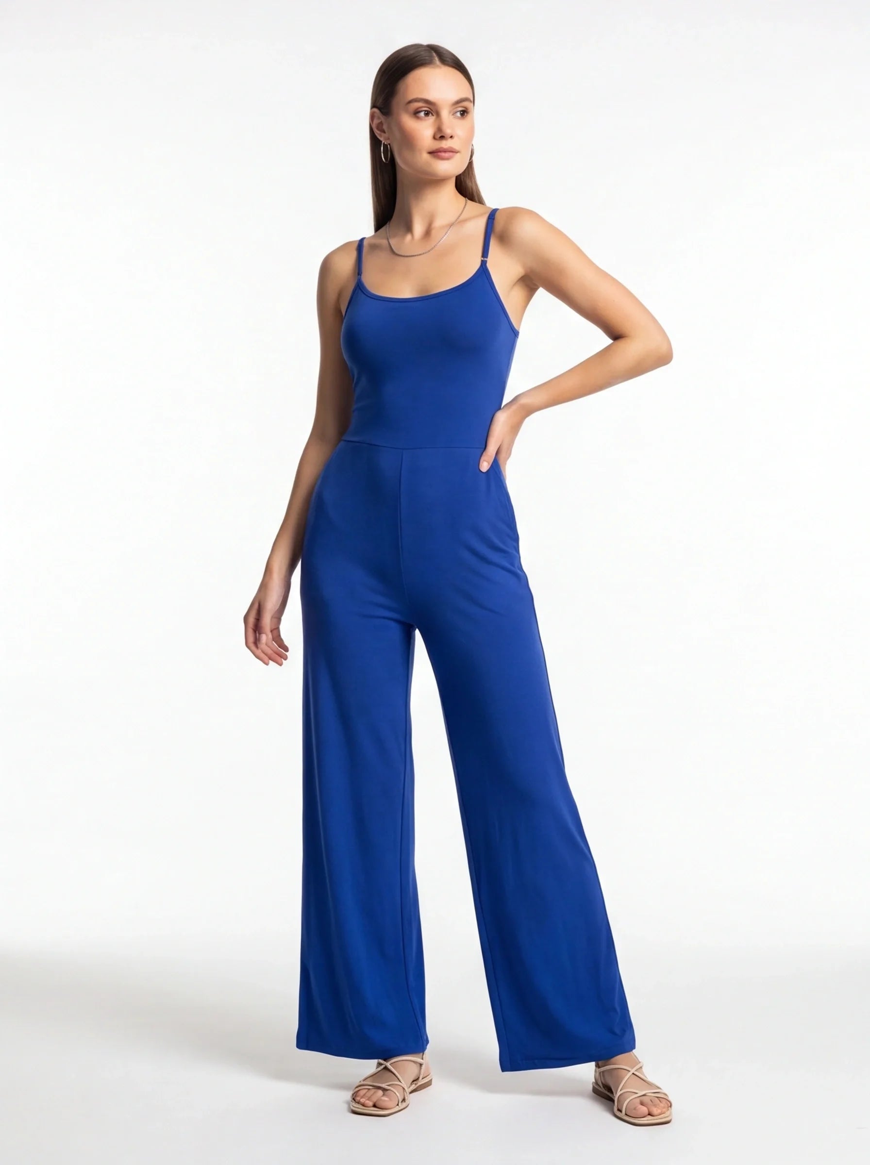 Stylish Comfy Casual Jumpsuit for Women | Soft Fabric & Adjustable Str - Jamota