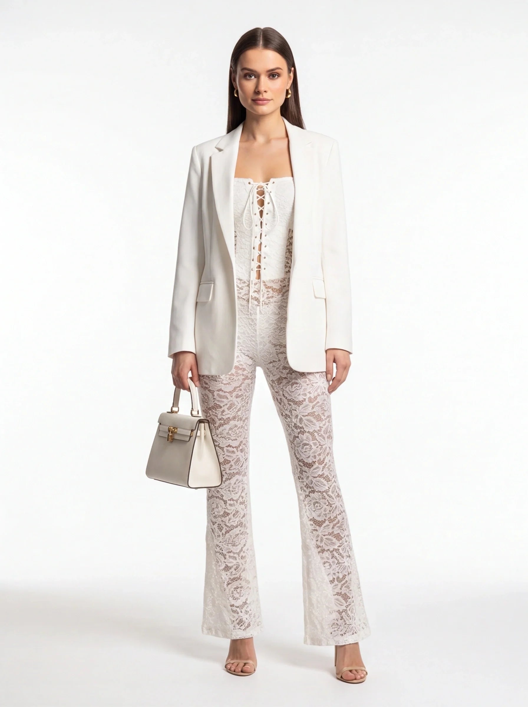 Elegant Sheer Lace Jumpsuit for Women | Stylish & Comfortable Fit - Jamota