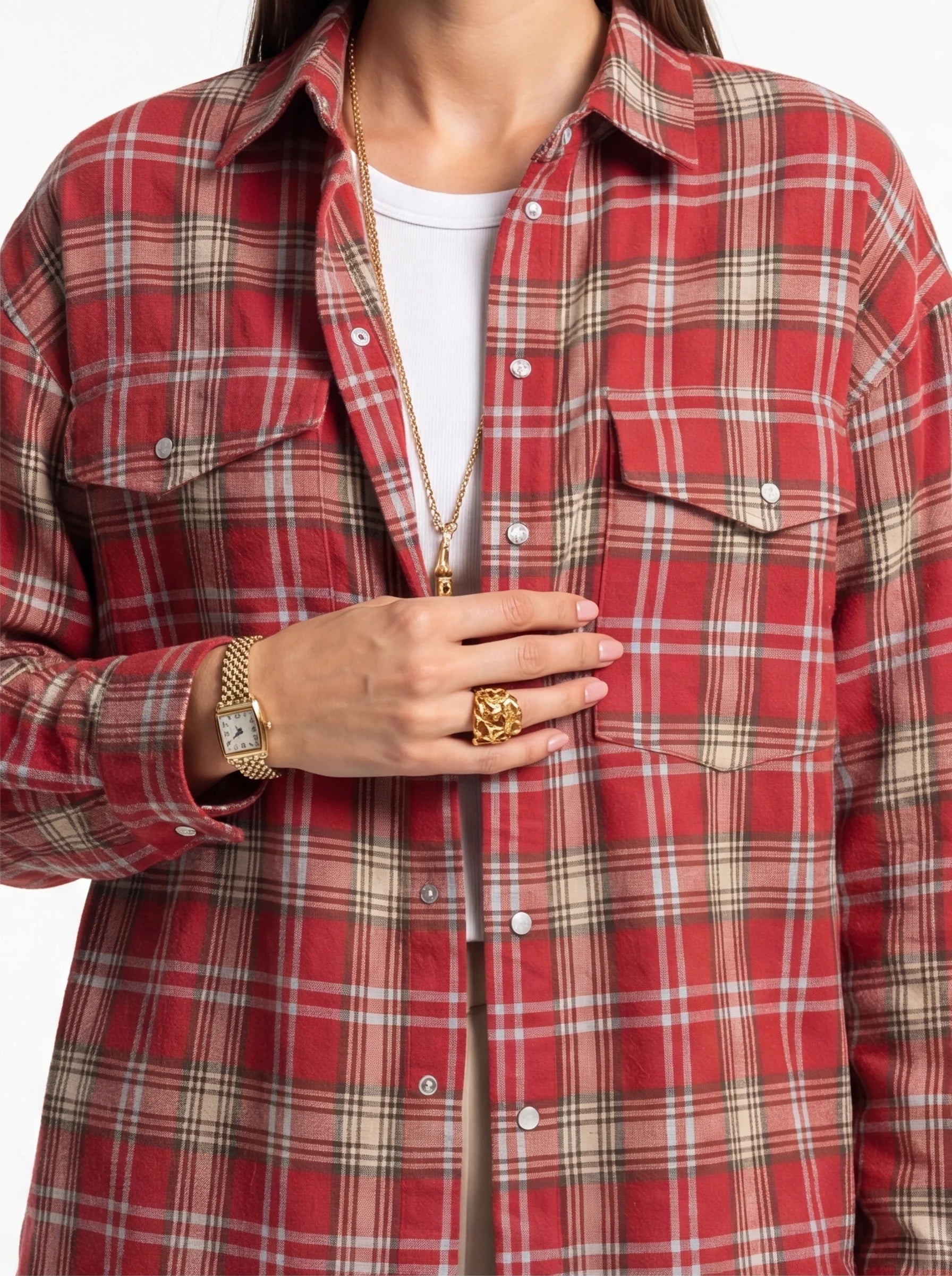 Stylish Relaxed Flannel Overshirt | Soft Fabric & Versatile Design