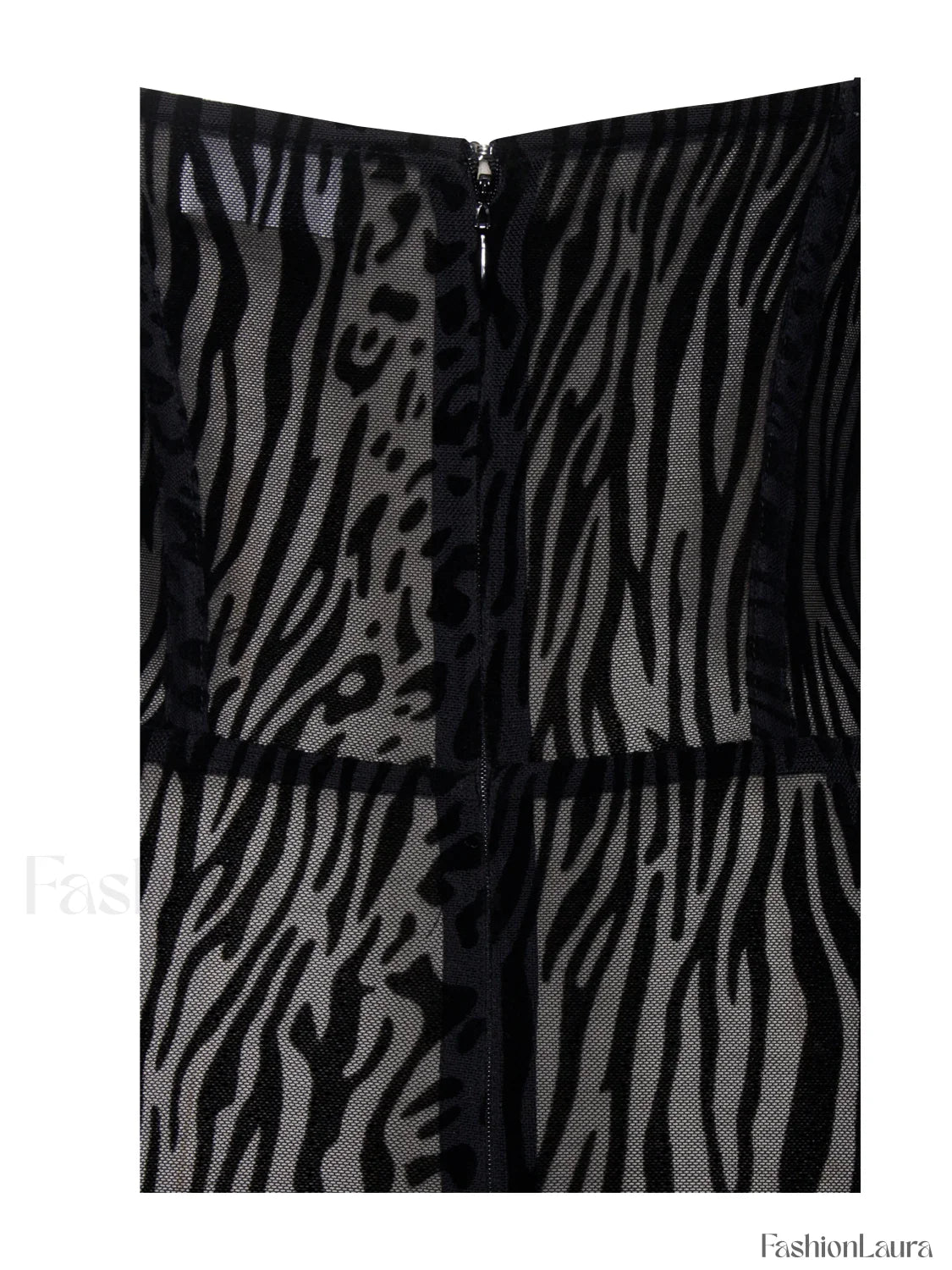 Ulani Black Burnout Velvet Graceful Detail Mesh Maxi Dress