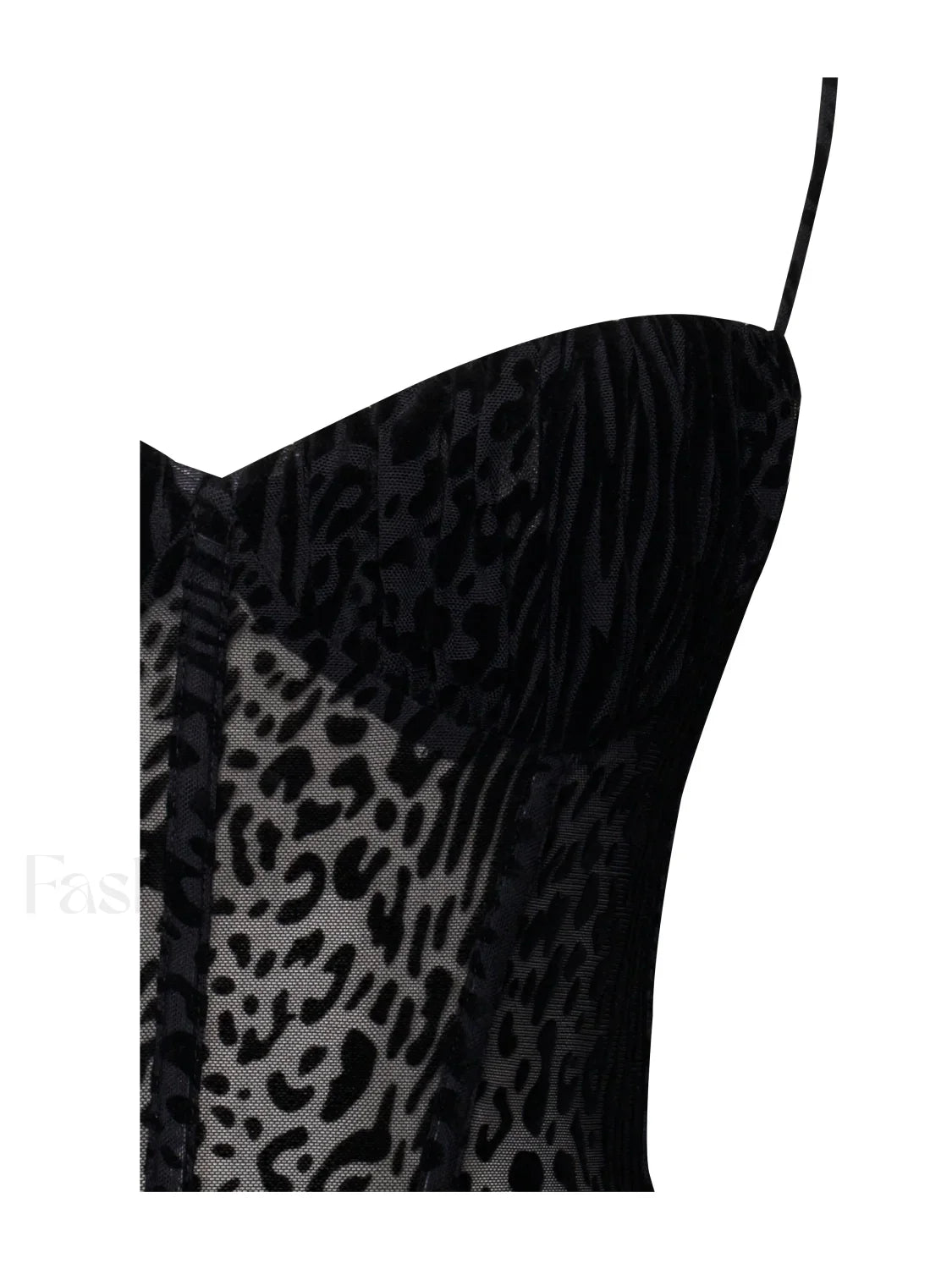 Ulani Black Burnout Velvet Graceful Detail Mesh Maxi Dress