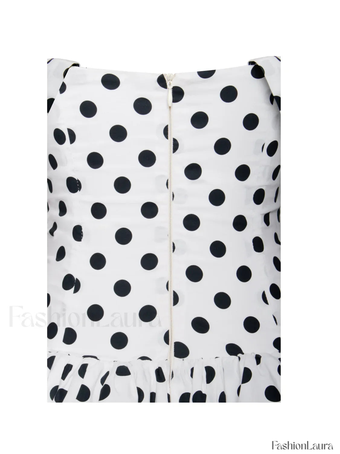 Umika Polka Dots Charming Bubble Hem Mini Dress