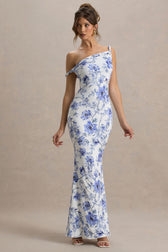 Floral One Shoulder Mermaid Maxi Dress 5