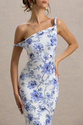 Floral One Shoulder Mermaid Maxi Dress 3