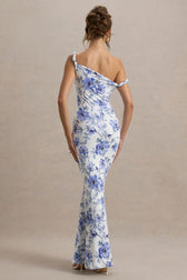 Floral One Shoulder Mermaid Maxi Dress 2