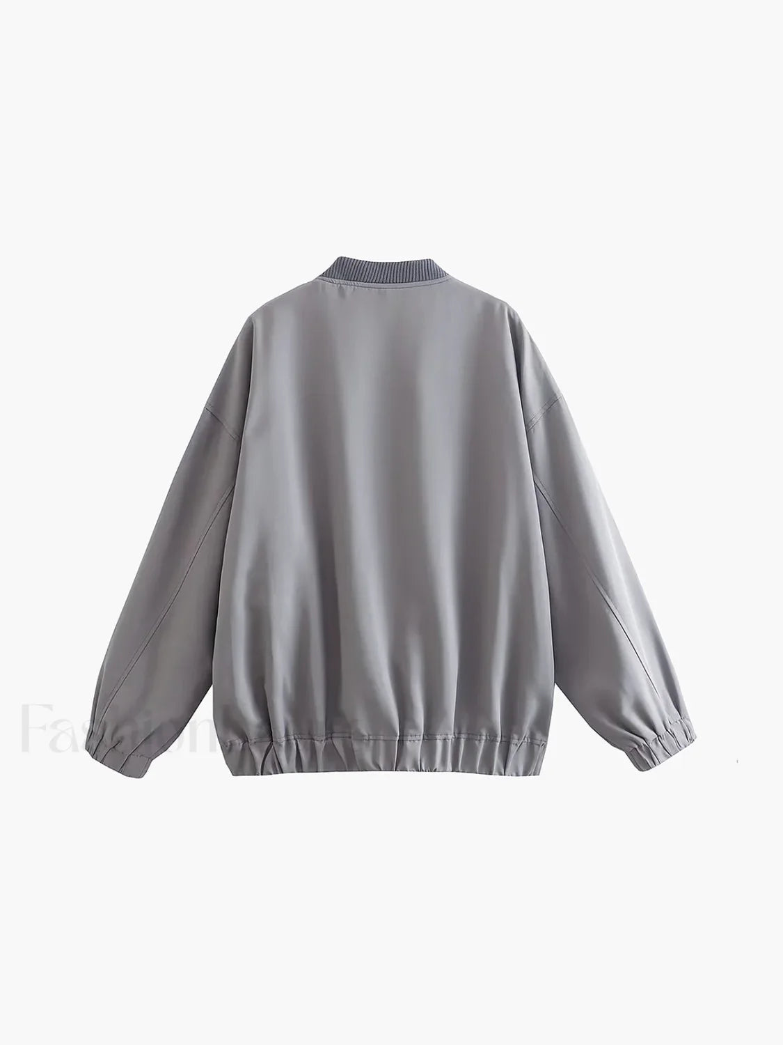 Utility Pockets Graceful Bomber Jacket
