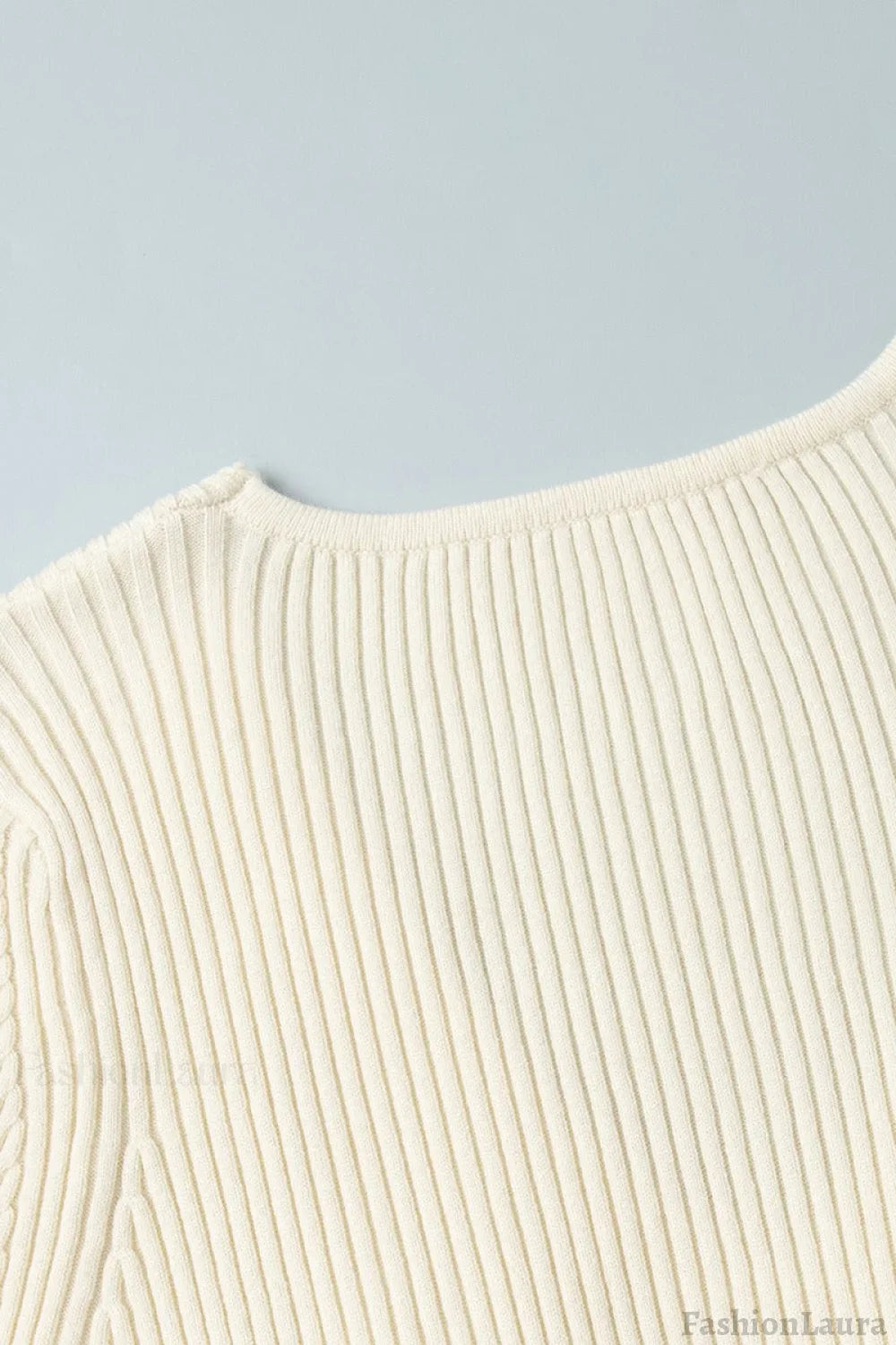 V-Neck Long Sleeve Knit Sweater Dress