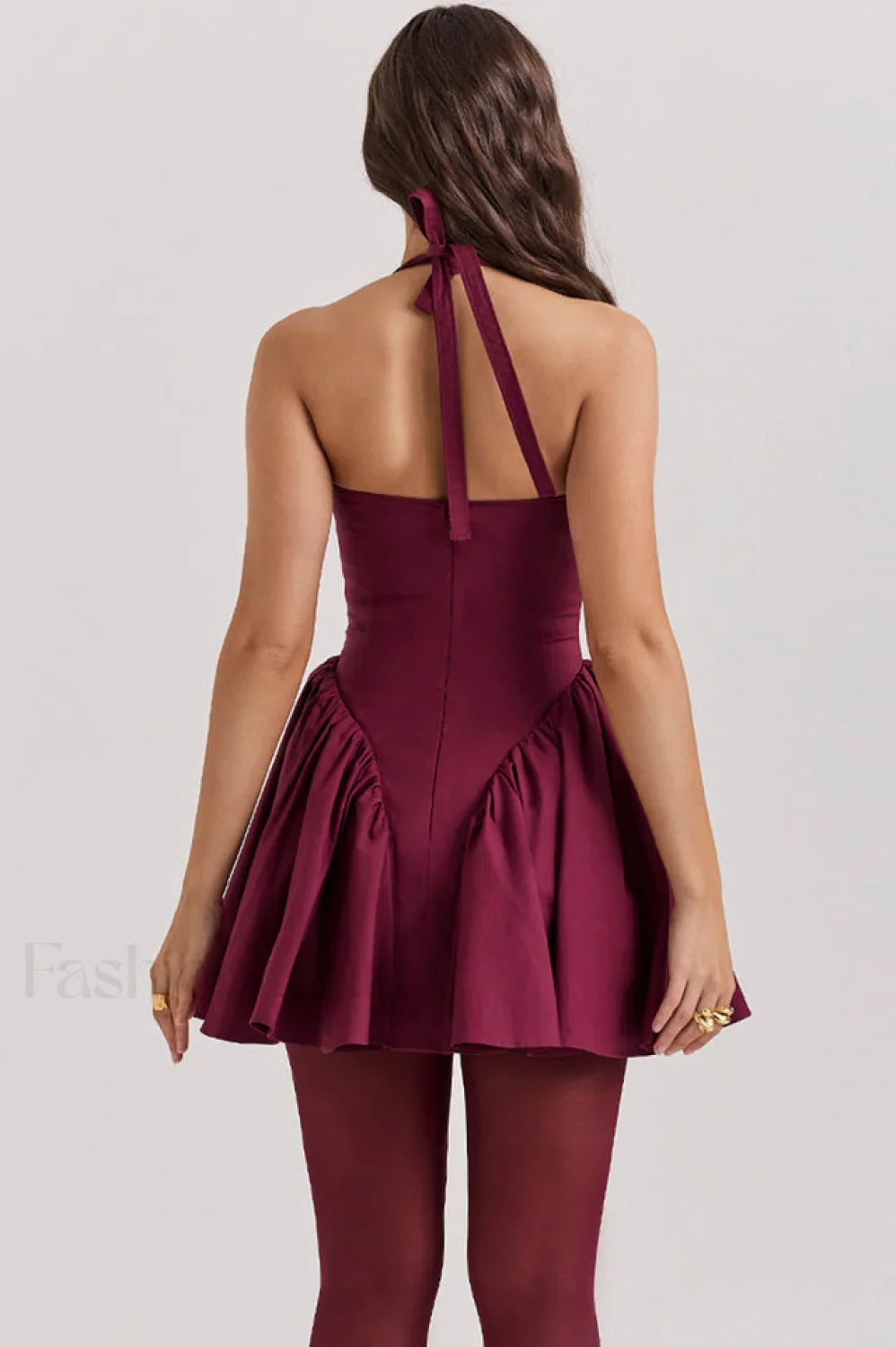 Valentia Halter Stylish Mini Dress