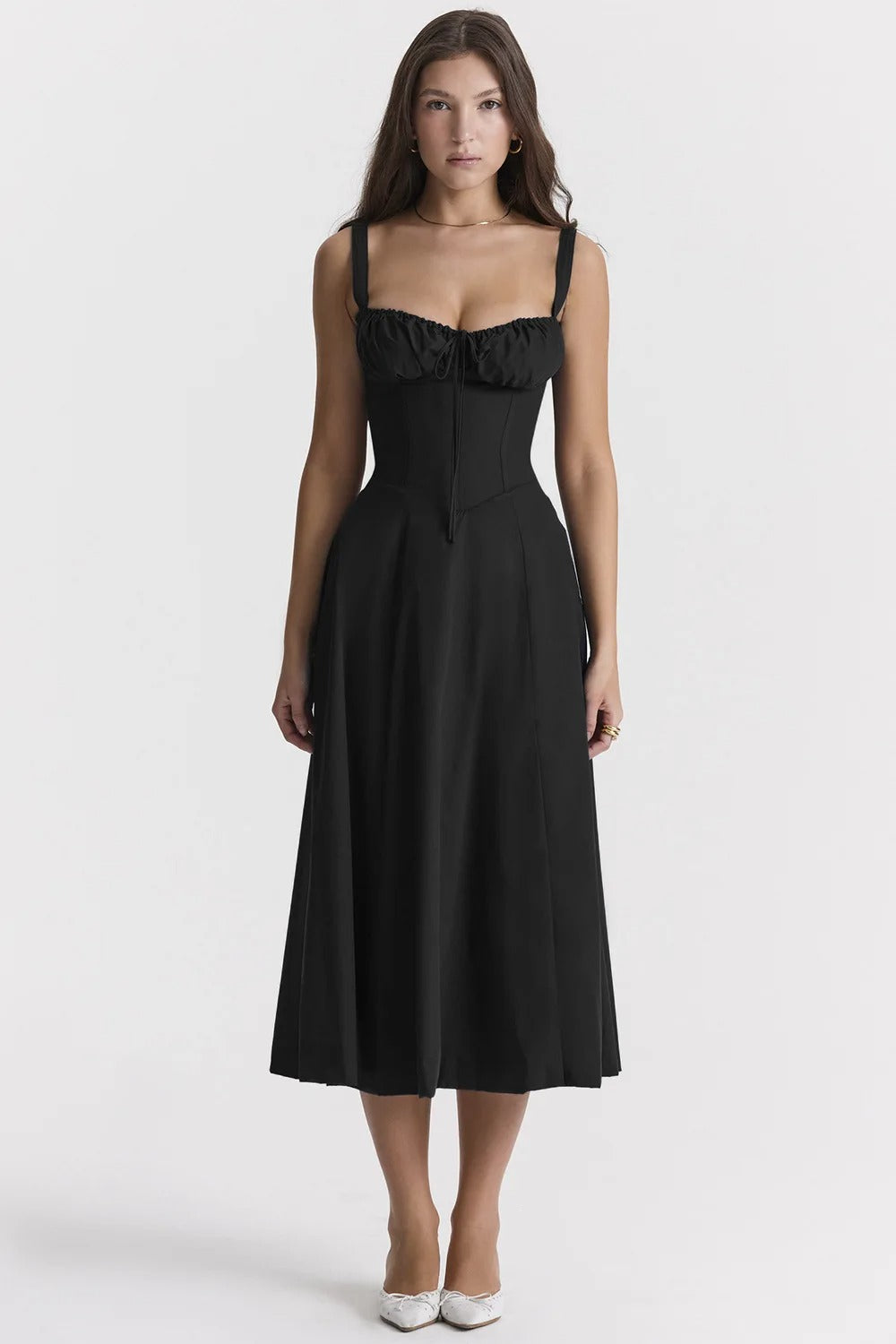 Naemi Spaghetti Strap Sleeveless Split Long Dress for Women