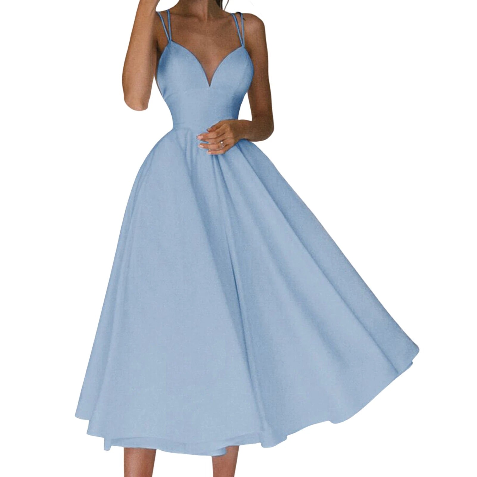 Mikal Elegant V-neck Party Dress for Women Chic Boutique Style