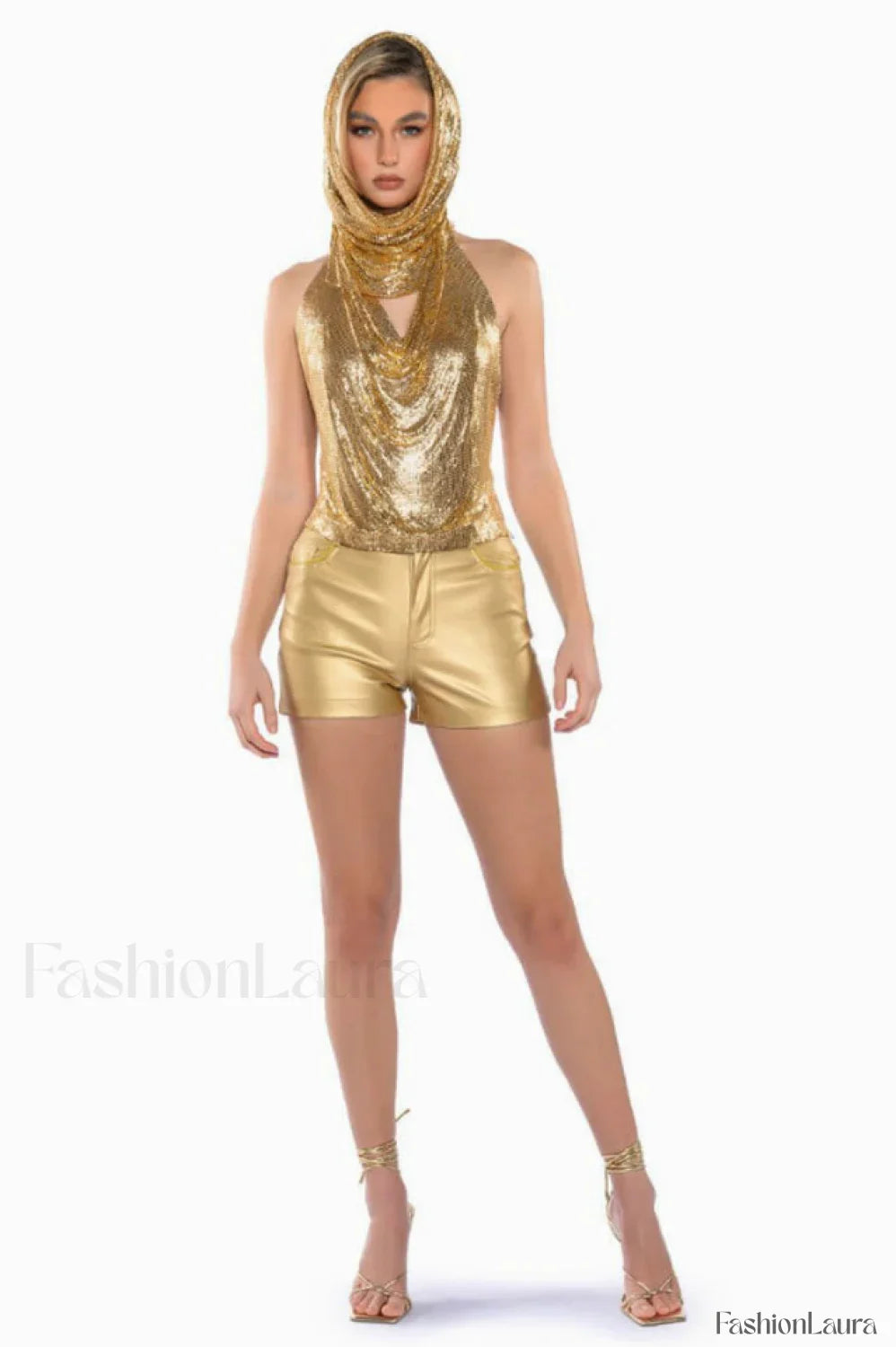 Venus Hoodie Stylish Metallic Top