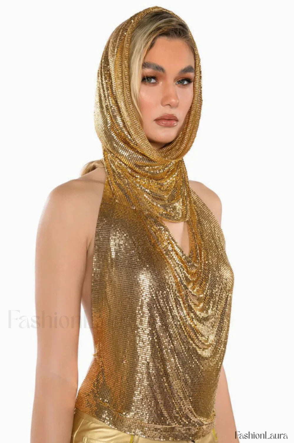 Venus Hoodie Stylish Metallic Top