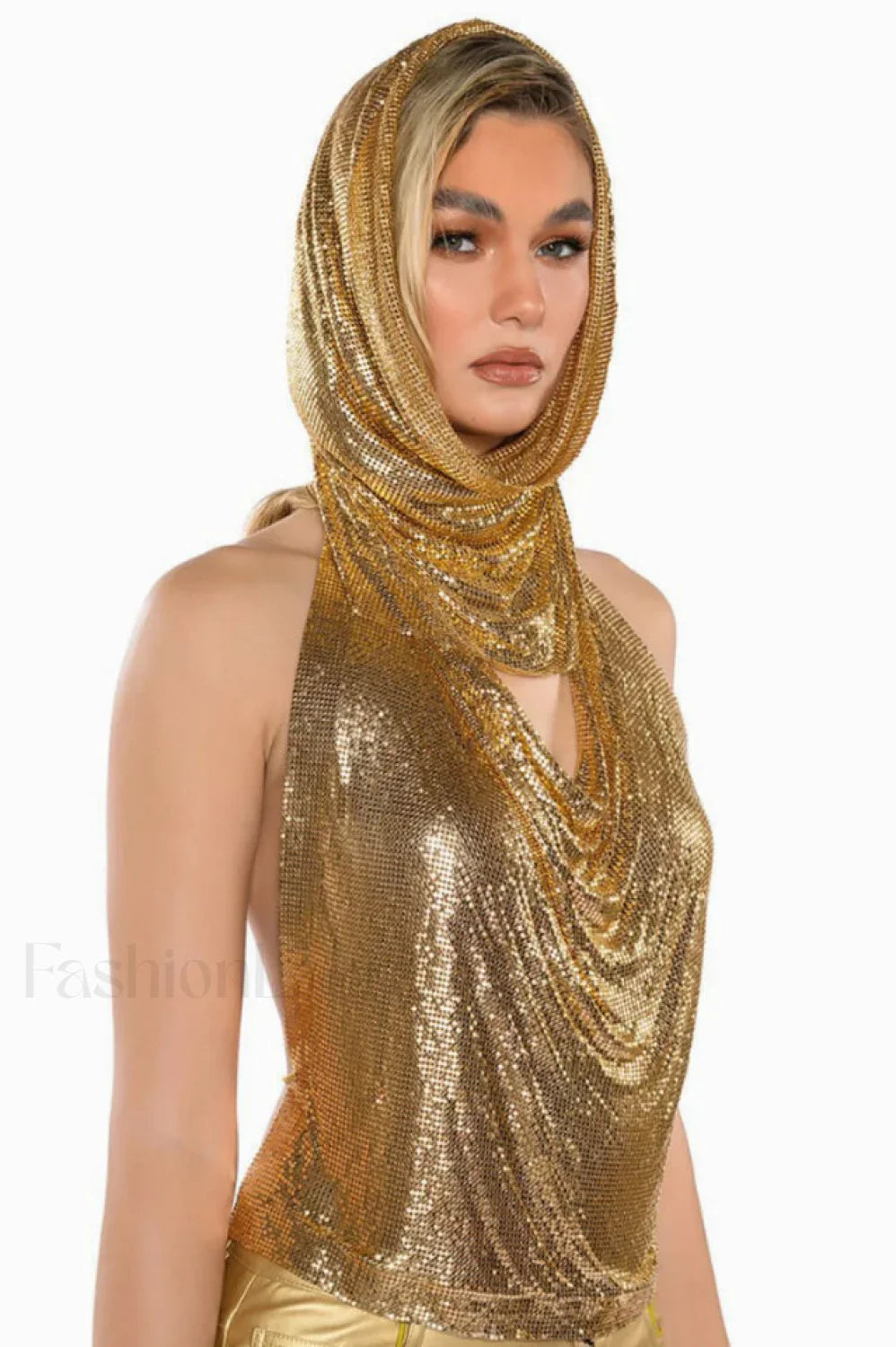 Venus Hoodie Stylish Metallic Top