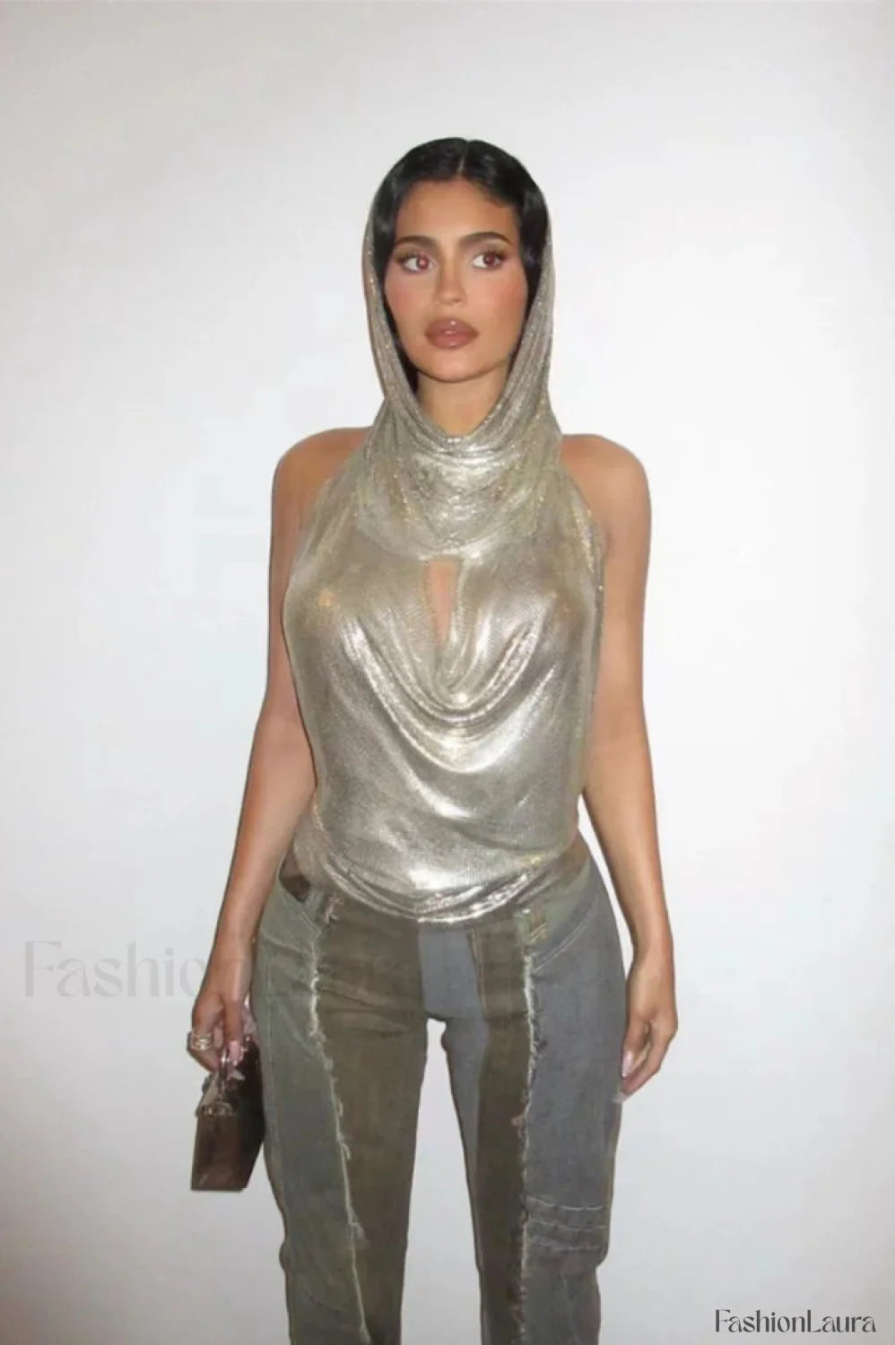 Venus Hoodie Stylish Metallic Top