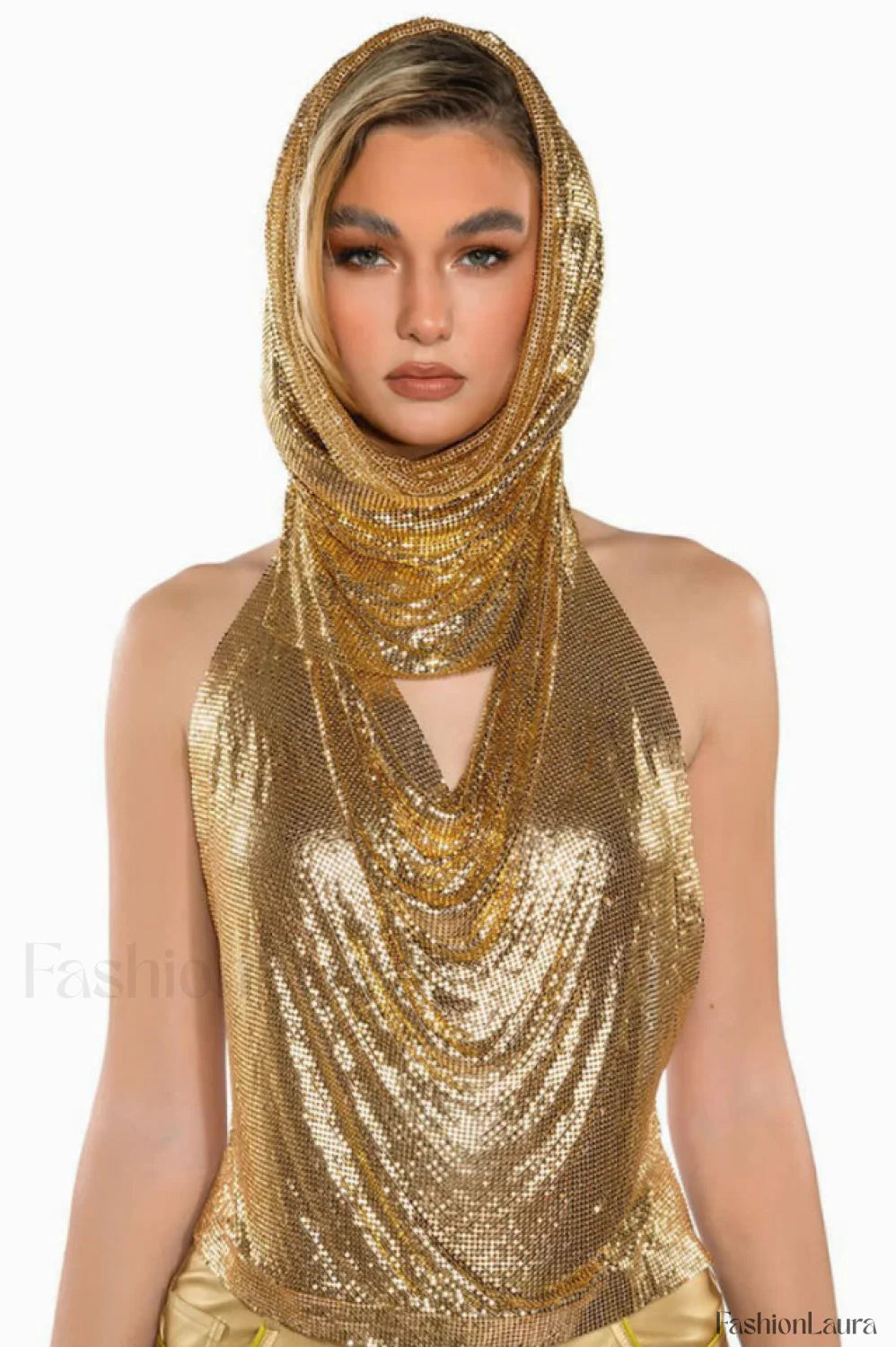 Venus Hoodie Stylish Metallic Top