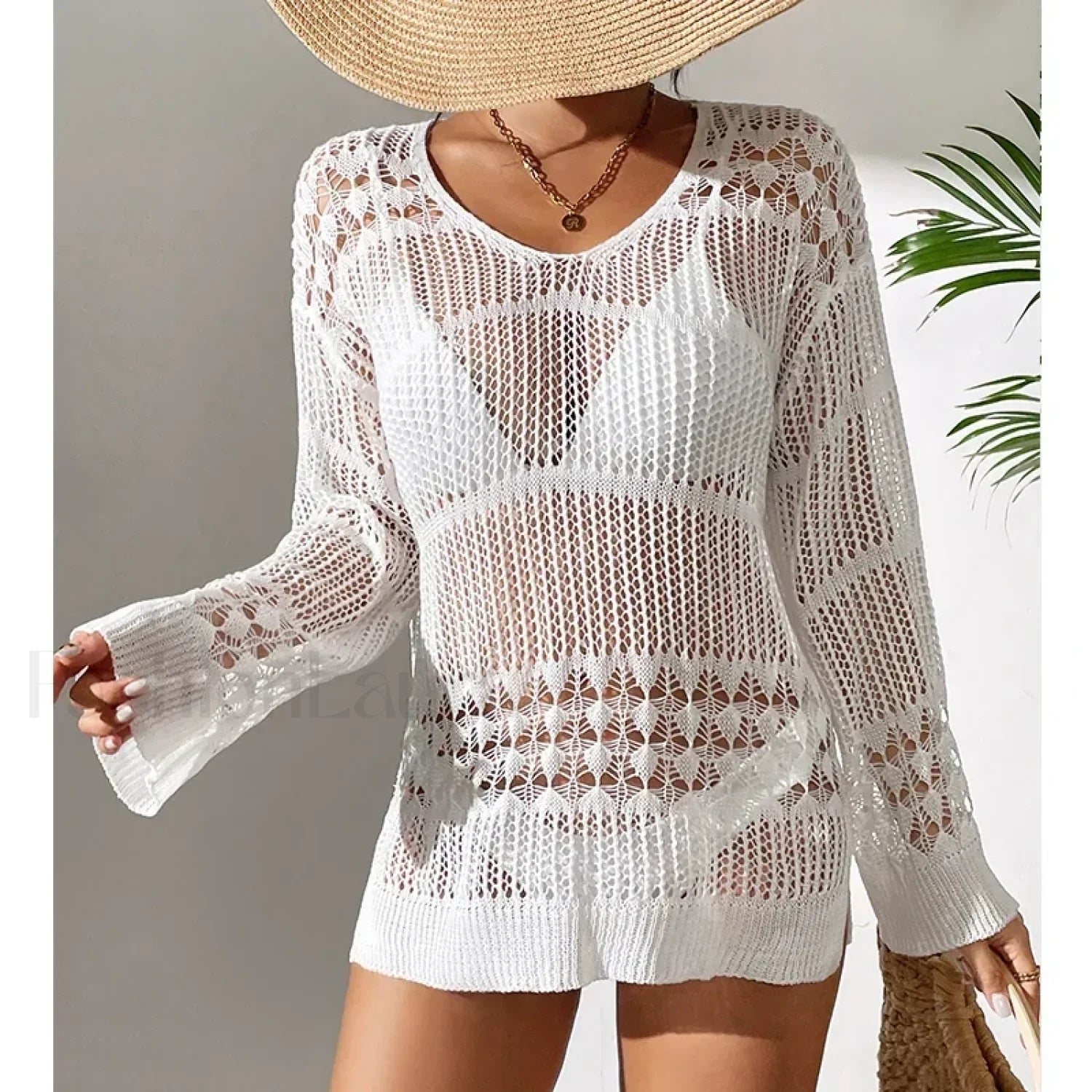 Versatile Crew Neck Long Cover Up