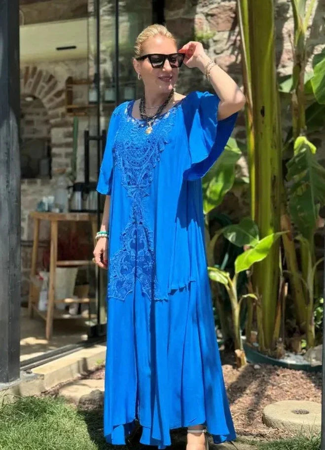 Iliana Boutique Embroidered Dress Chic Silhouette Collection