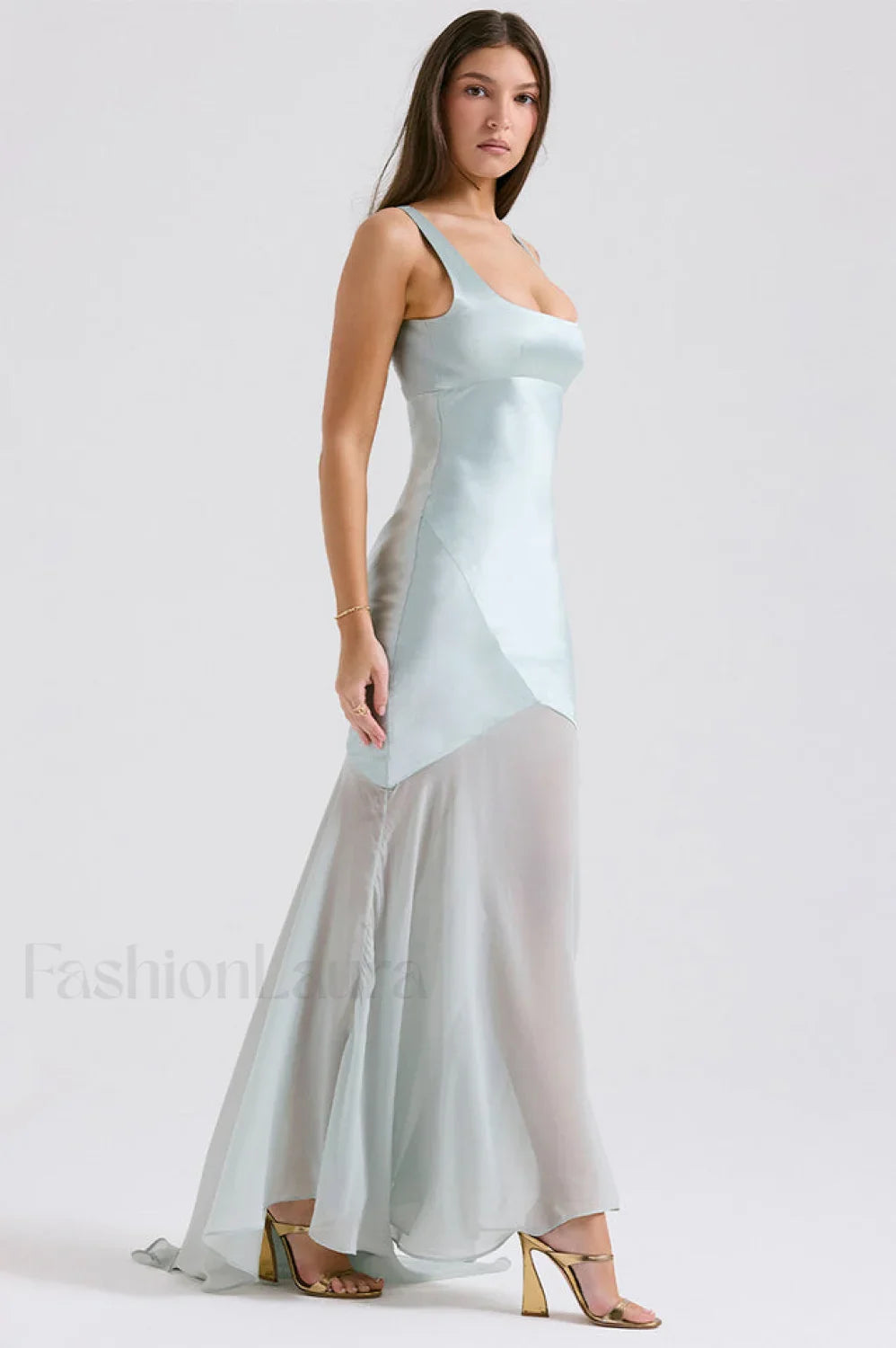 Victory Light Green Charming Chiffon Maxi Dress