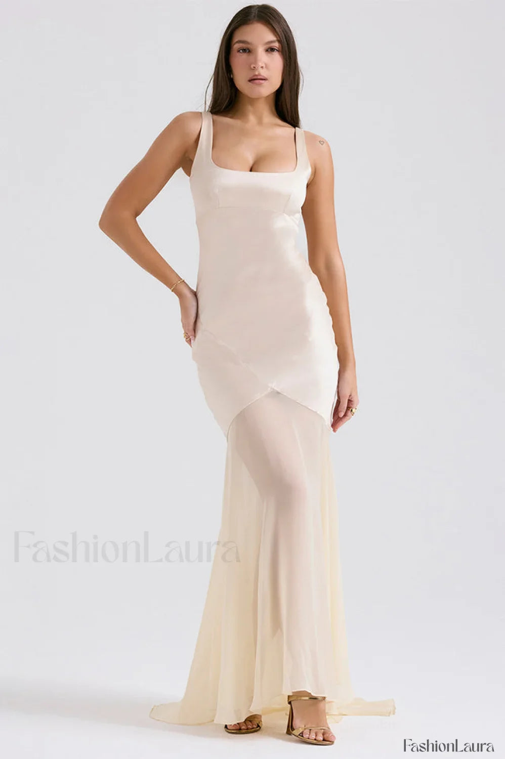 Victory Light Green Charming Chiffon Maxi Dress