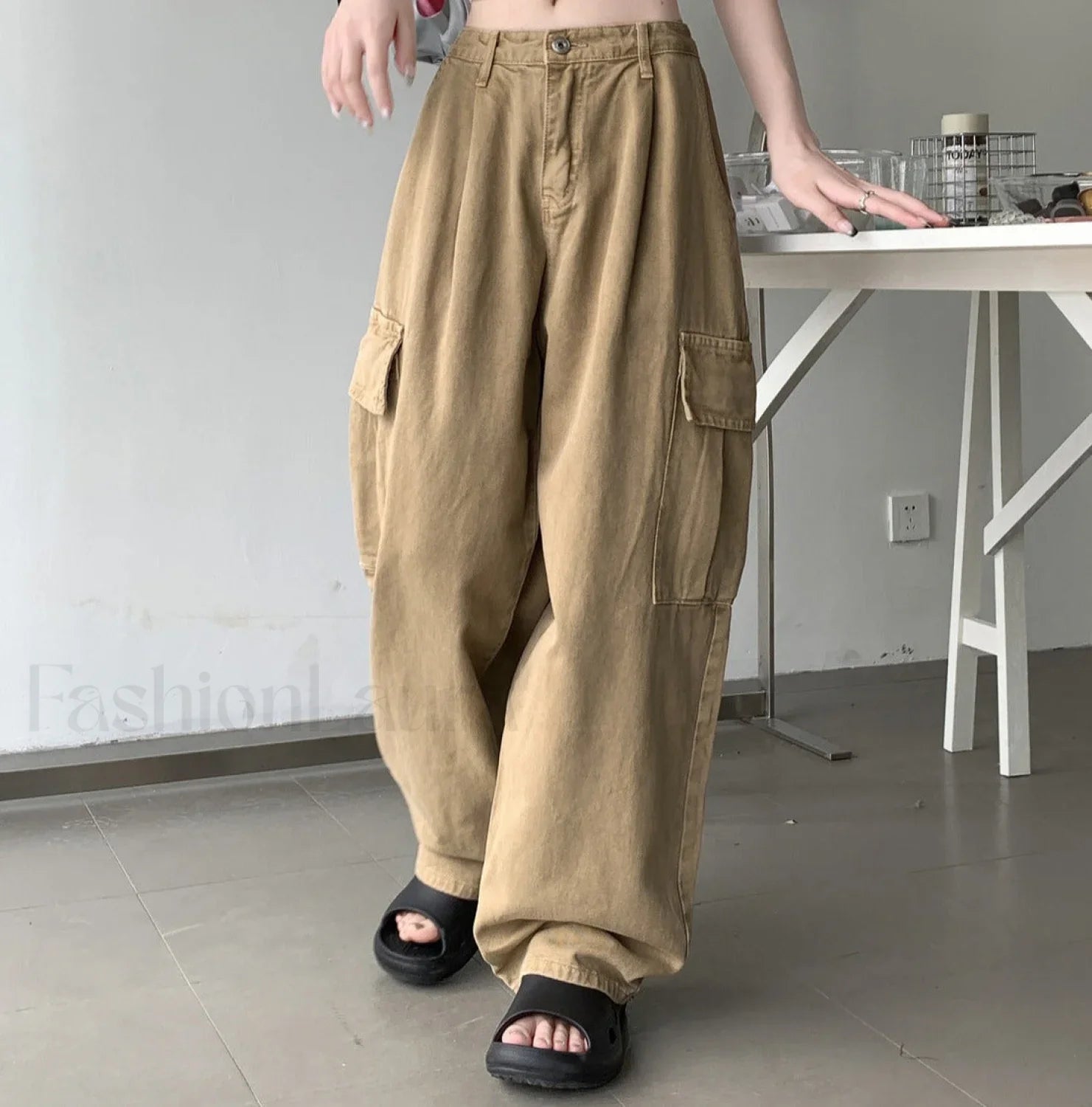 Vintage Big Pocket Trendy Baggy Cargo Jeans