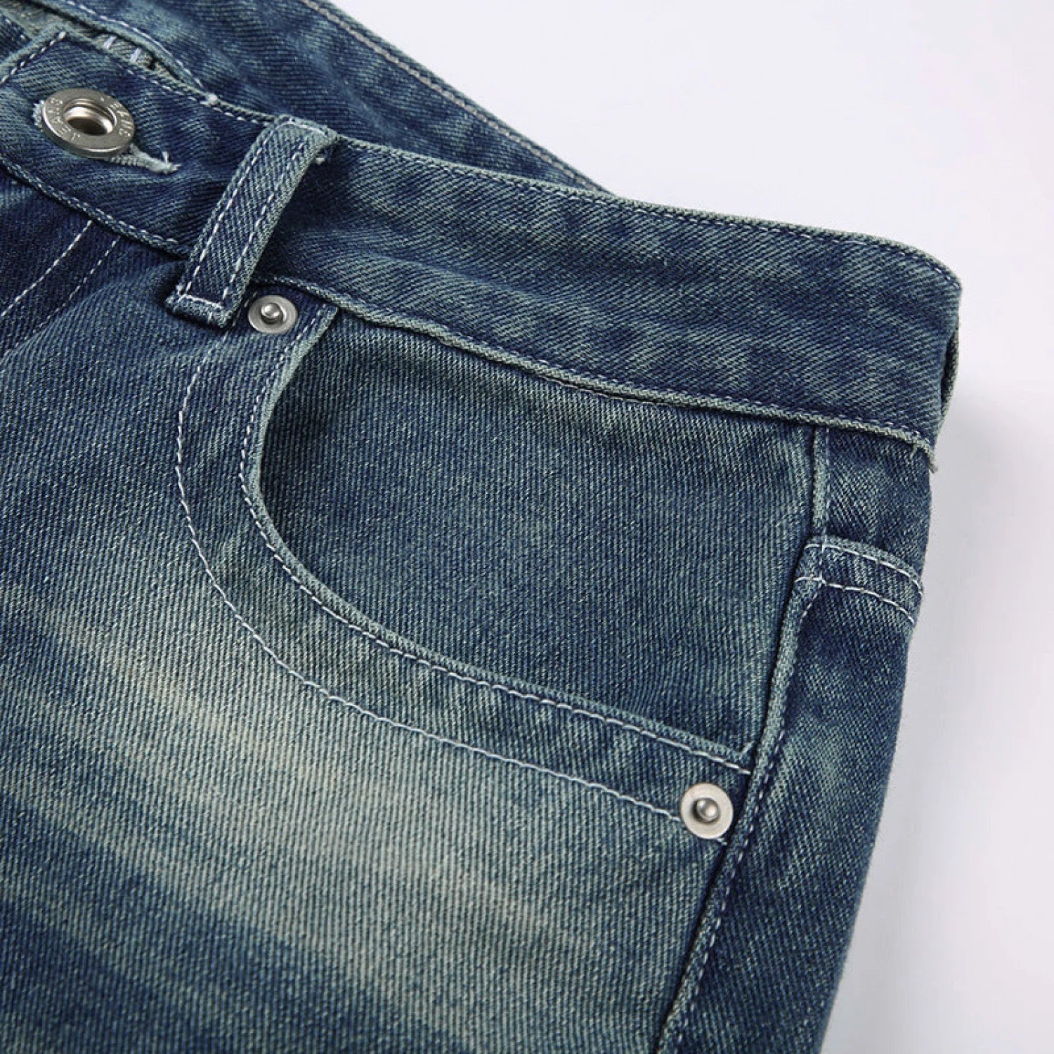 Vintage Blue Graceful Wash Boyfriend Jeans