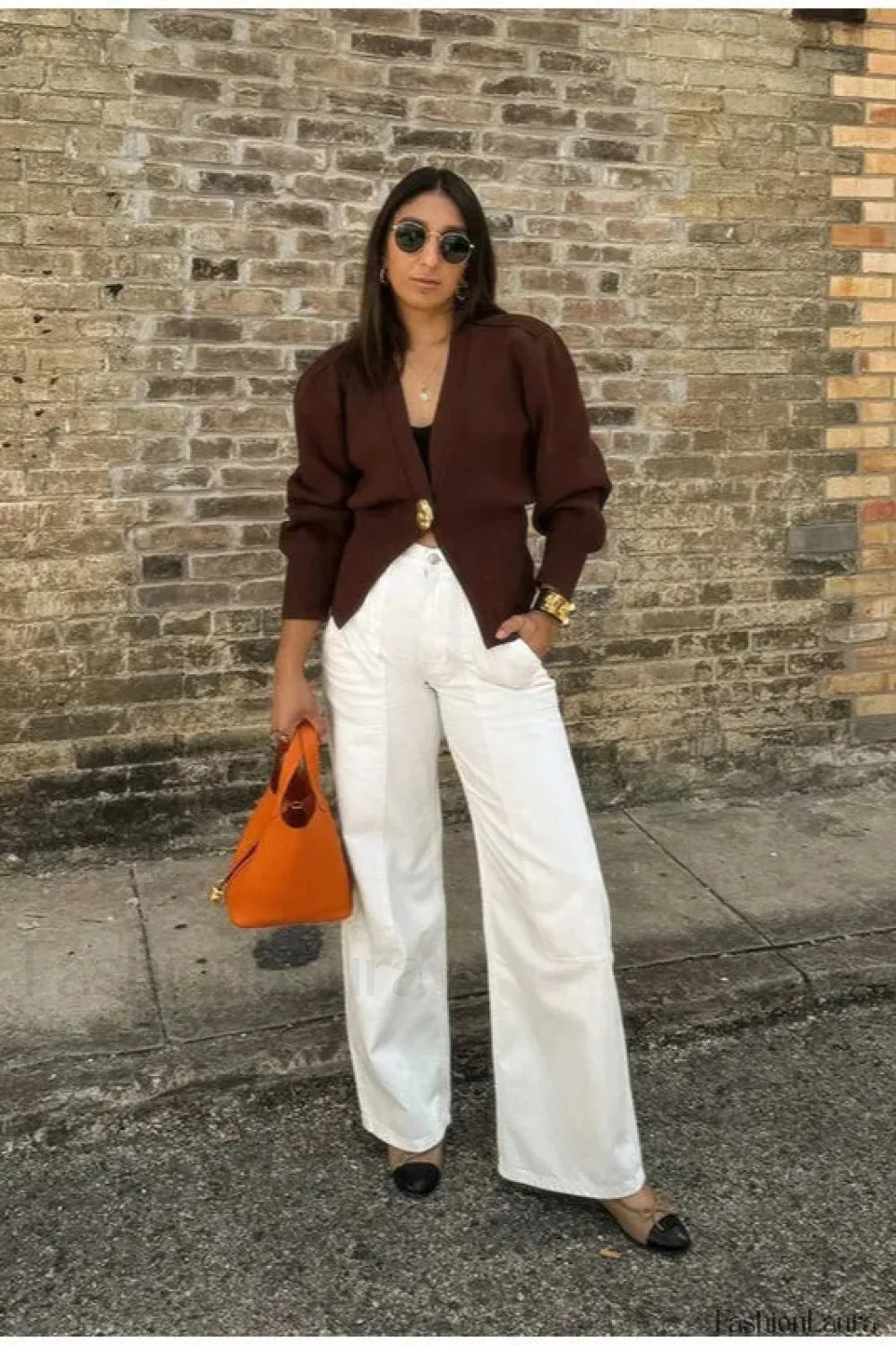 Vintage Button V-Neck Knit Cardigan