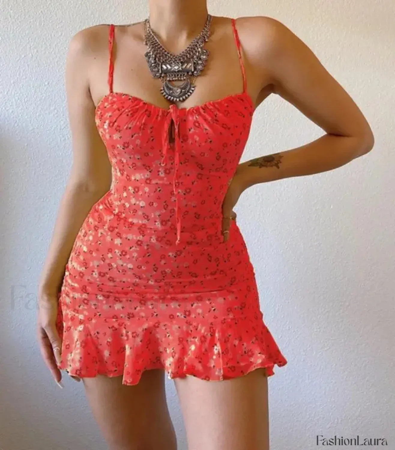 Vintage Camisole Backless Mini Dress