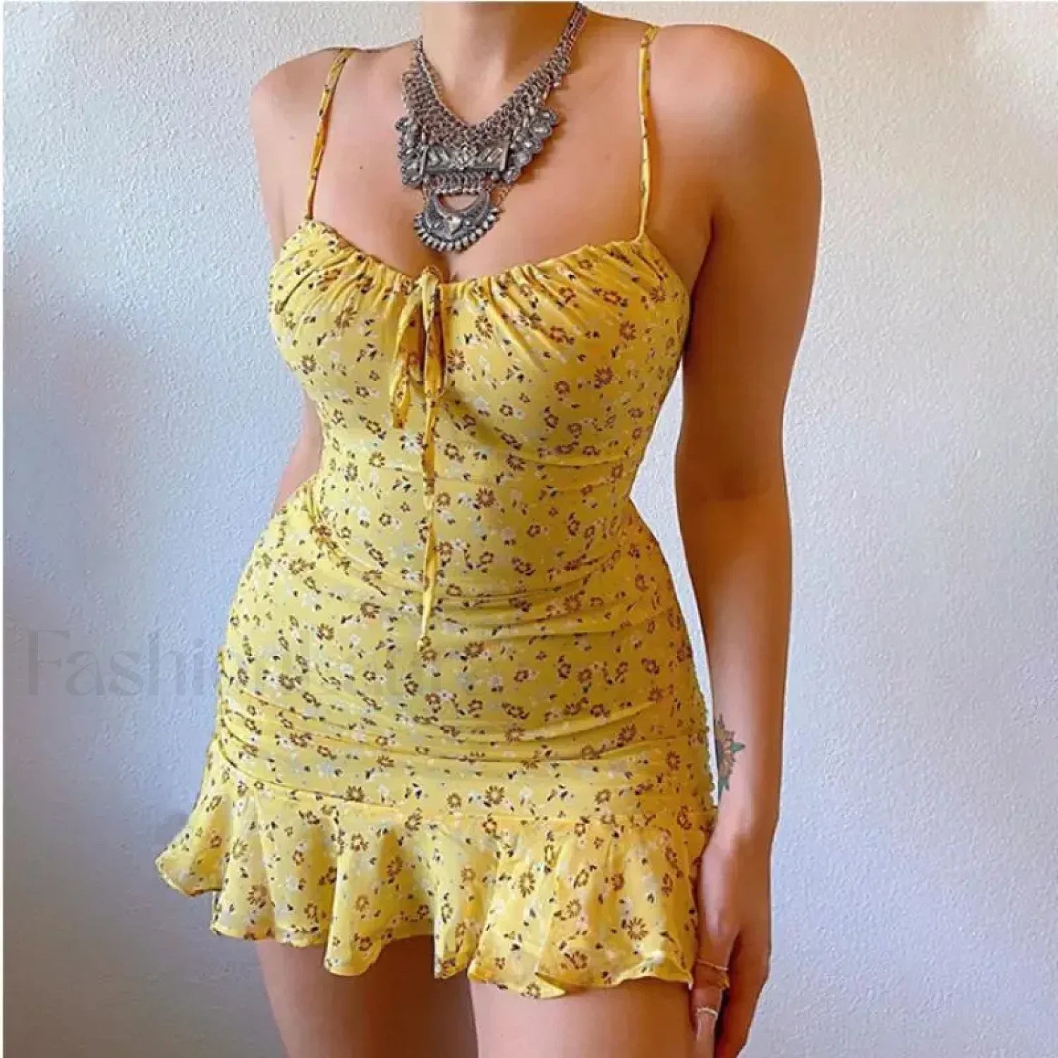 Vintage Camisole Backless Mini Dress