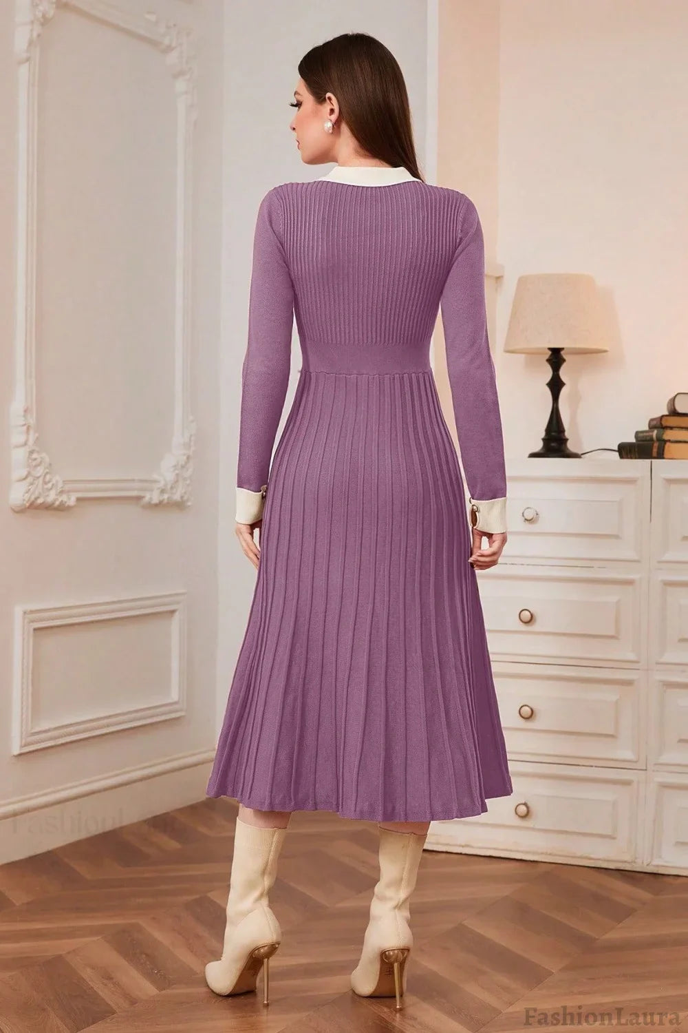Vintage Knit A-Line Sweater Dress