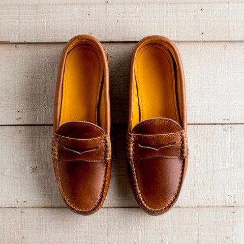 Vintage Slip On Loafers Low Heel Pu Leather Loafers
