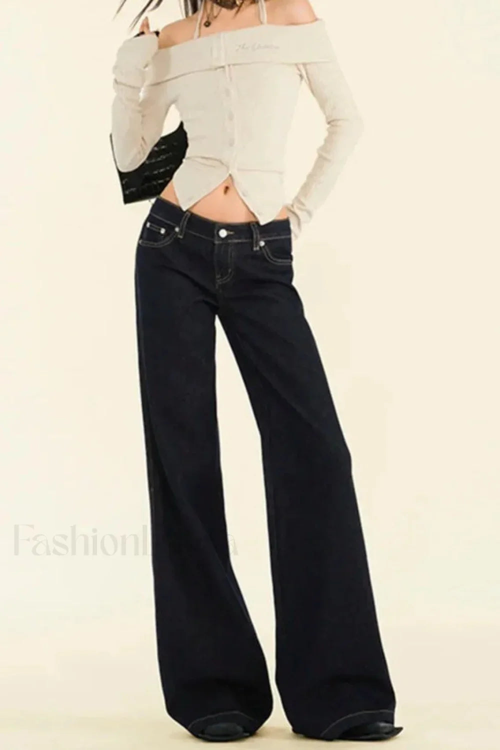 Vintage Streetwear Loose Fit Jeans Dark Blue / XS