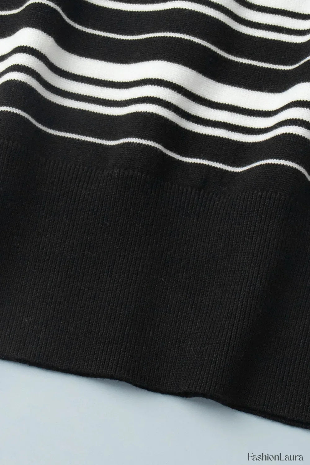 Vintage Striped Knit Polo Sweater