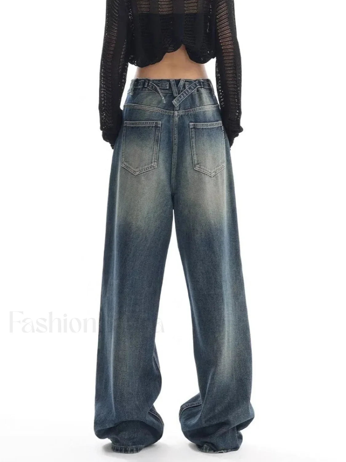 Vintage Wash 90's Trendy Baggy Boyfriend Jeans